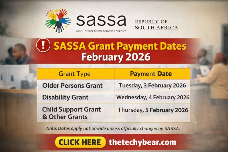 SASSA grant payment dates for February 2026 official schedule
