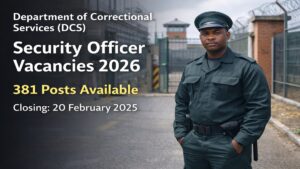 Department of Correctional Services Security Officer Vacancies 2026 with 381 posts available at Mangaung Maximum Correctional Centre